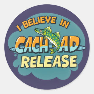 Adesivo Redondo Adotar Uma Pesca Sustentável