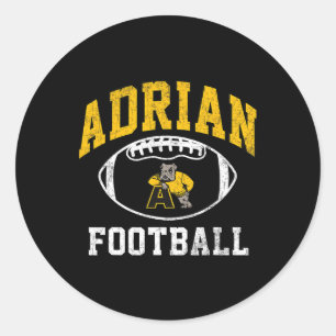 Adesivo Redondo Adrian College Futebol de atletismo Vintage Esport
