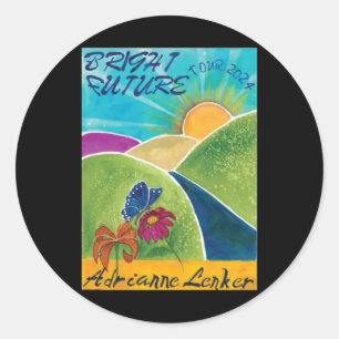 Adesivo Redondo Adrianne Lenker Sticker no Futuro Brilhante