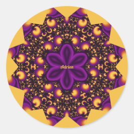 Adesivo Redondo ADRIEN ~ ABPENER OLHOS ~ Amarelo Púrpura Laranja N