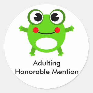 Adesivo Redondo Adultando Menção Honorável