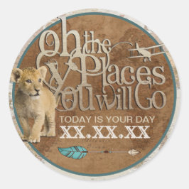 Adesivo Redondo Adventure Aguarda Autocolantes