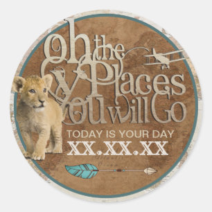 Adesivo Redondo Adventure Aguarda Autocolantes