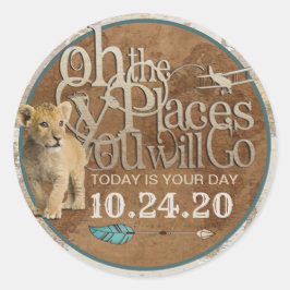 Adesivo Redondo Adventure Aguarda Autocolantes