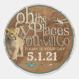 Adesivo Redondo Adventure Aguarda Autocolantes