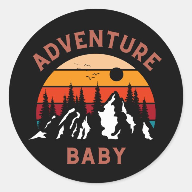 Adesivo Redondo Adventure Baby (Frente)