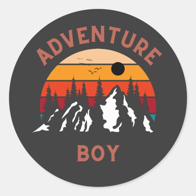 Adesivo Redondo Adventure boy (Frente)
