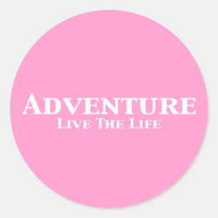 Adesivo Redondo Adventure Live The Life Gifts