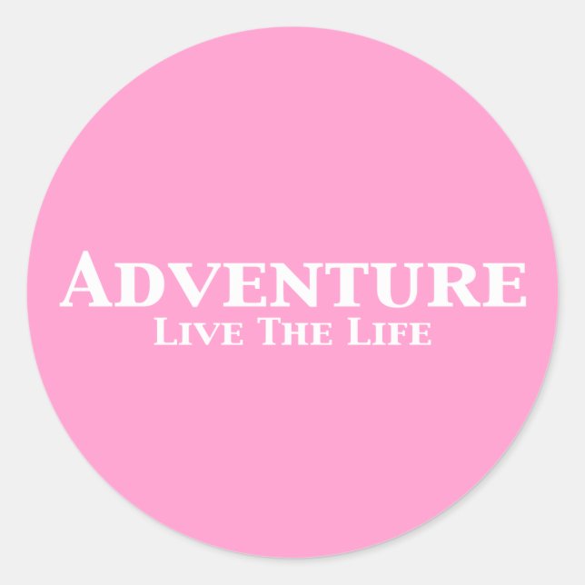 Adesivo Redondo Adventure Live The Life Gifts (Frente)
