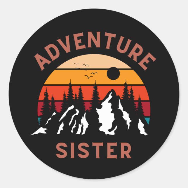 Adesivo Redondo Adventure Sister (Frente)
