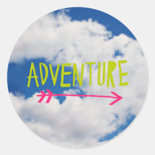 Adesivo Redondo Adventure Sky