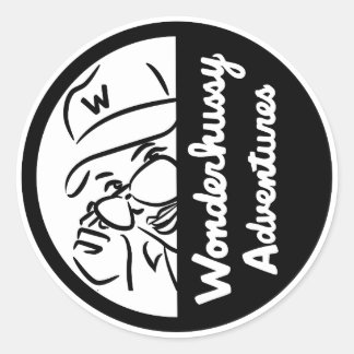 Adesivo Redondo Adventures Maravilhosas Black & White Peek-a-boo