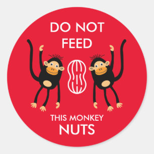 Adesivo Redondo Advertência sobre a alergia às crianças