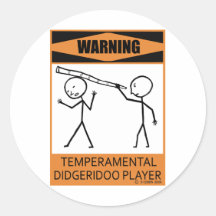 Advertência Temperamental Didgeridoo Player