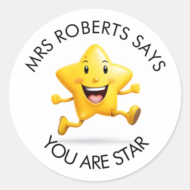 Adesivo Redondo Advertentes recombinantes para crianças (Frente)