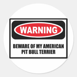 Adesivo Redondo Advertir BEWARE de MINHA WTI AMERICANA de TERRIER