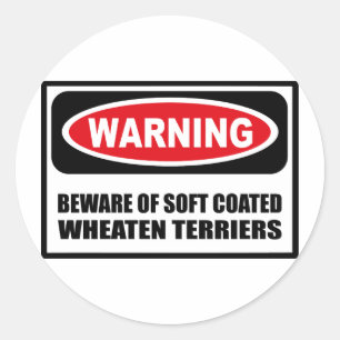 Adesivo Redondo Advertir BEWARE de WTI WHEATEN BRANDAMENTE