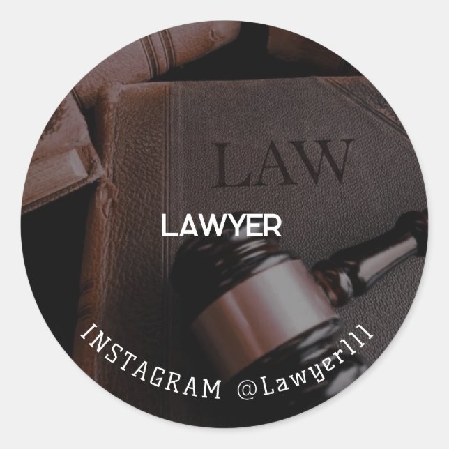 Adesivo Redondo Advogado (Frente)