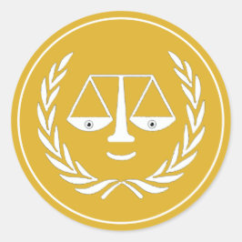 Adesivo Redondo Advogado criativo