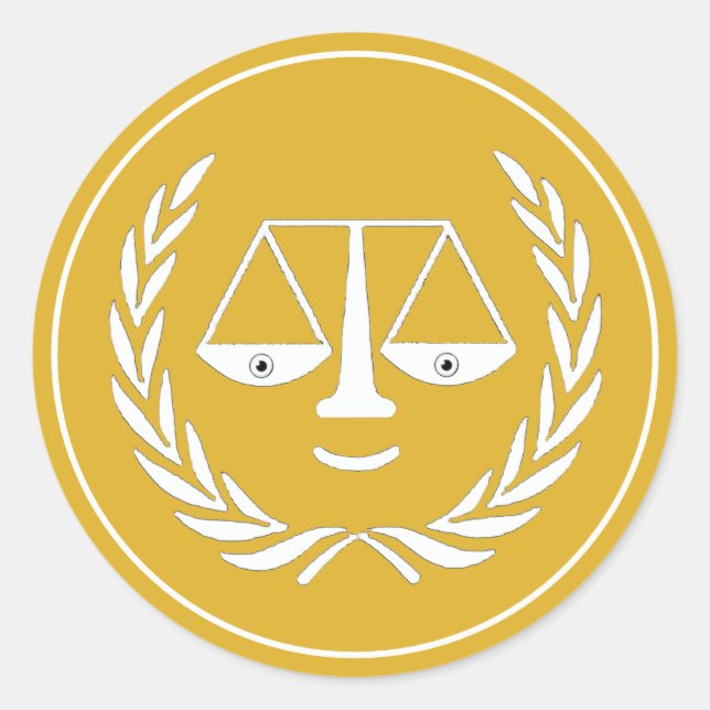 Adesivo Redondo Advogado criativo (Frente)