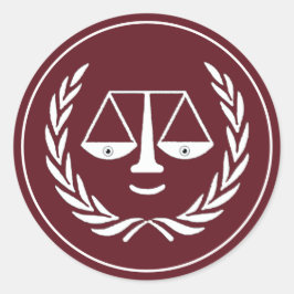 Adesivo Redondo Advogado de Graduação da Faculdade de Direito