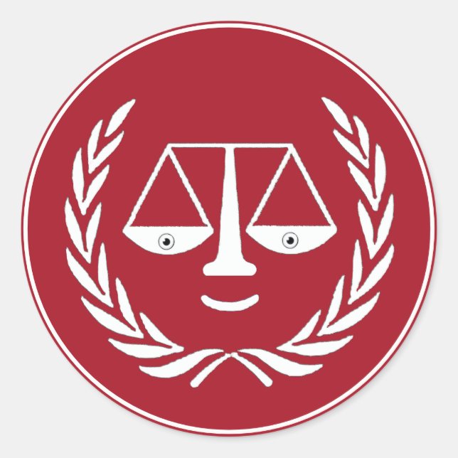 Adesivo Redondo Advogado Engraçado (Frente)