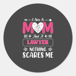 Adesivo Redondo Advogado Engraçado Mãe, Advogada Mãe Engraçada