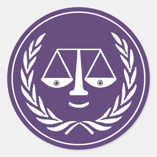 Adesivo Redondo Advogado Escala da Justiça (Frente)