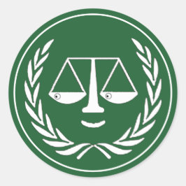 Adesivo Redondo Advogado Escala da Justiça