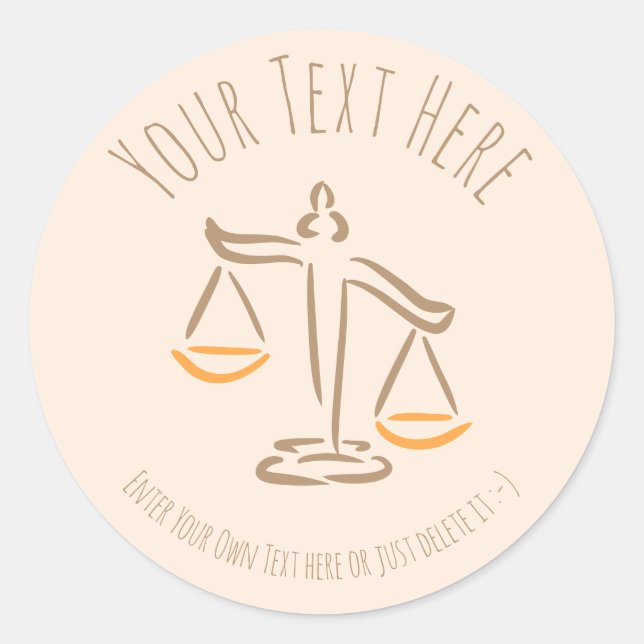 Adesivo Redondo Advogado | Procurador | Juíza | Empresa de Direito (Frente)