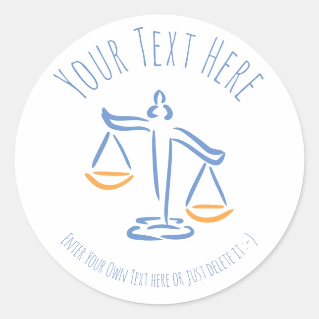 Adesivo Redondo Advogado | Procurador | Juíza | Empresa de Direito (Frente)