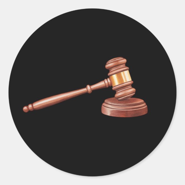 Adesivo Redondo Advogado Profissional Preto (Frente)