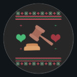 Adesivo Redondo Advogado Ugly Christmas Sweater Juiz<br><div class="desc">O advogado Ugly Christmas Sweater faz o presente perfeito de natal para um advogado,  juiz e todos que amam o natal! Perfeito para trabalhar no escritório e em casa durante as férias! Feito para o advogado favorito santas!</div>