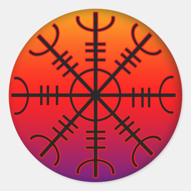 Adesivo Redondo aegishjalmur (Frente)