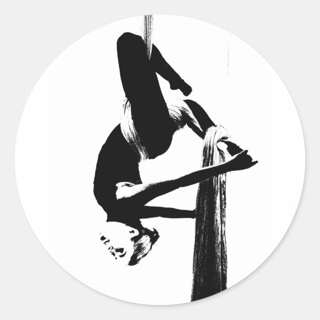 Adesivo Redondo Aerial Dance Stickers (Frente)