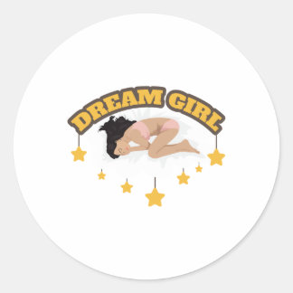 Adesivo Redondo Aeronave Nose Art Dream Girl Gift Idea