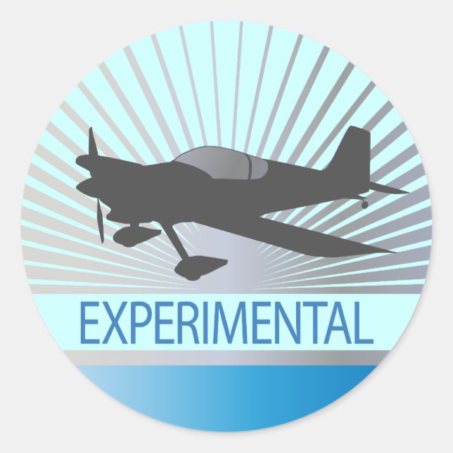 Adesivo Redondo Aeronaves Experimentais (Frente)