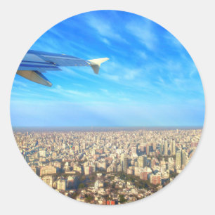Adesivo Redondo Aeroporto da cidade Jorge Newbery AEP