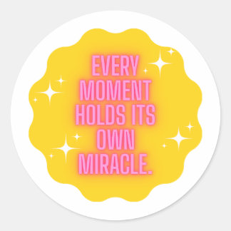 Adesivo Redondo Aesthetic Sparkle Quote Sticker