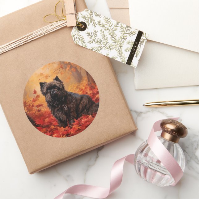 Adesivo Redondo Affenpinscher deixa cair inspirada (Presentear)