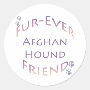 Adesivo Redondo Afghan Hound Fuore