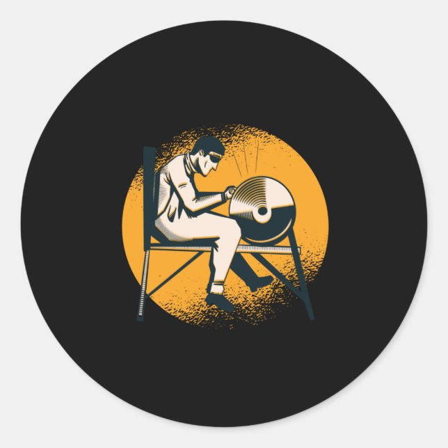 Adesivo Redondo Afiamento da faca (Frente)