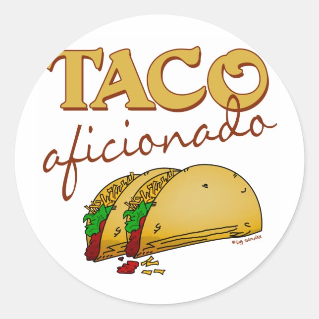 Adesivo Redondo Aficionado do Taco (Frente)
