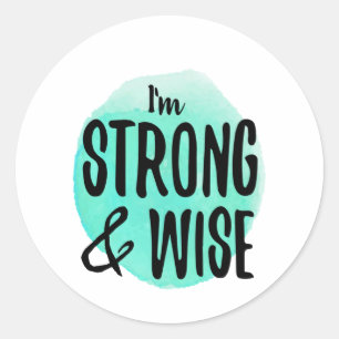 Adesivo Redondo afirmações inspiradoras de autoaceitação