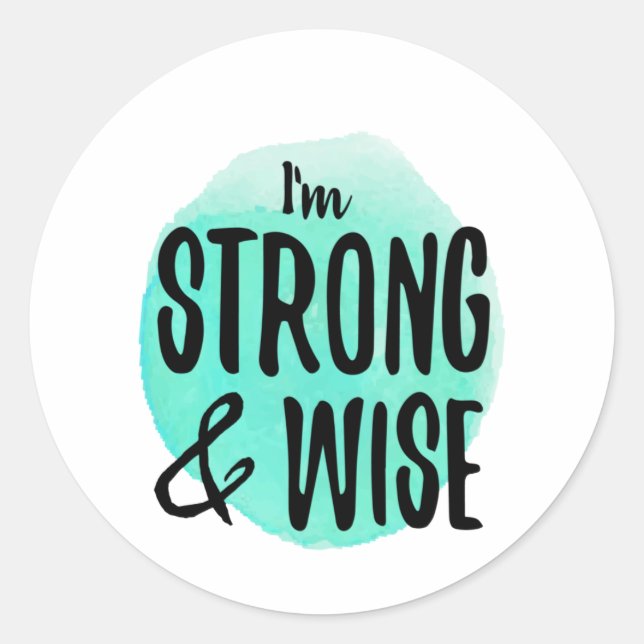 Adesivo Redondo afirmações inspiradoras de autoaceitação (Frente)