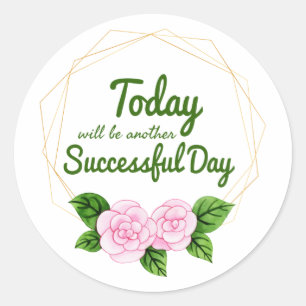 Adesivo Redondo afirmações inspiradoras para autocuidado, amor p