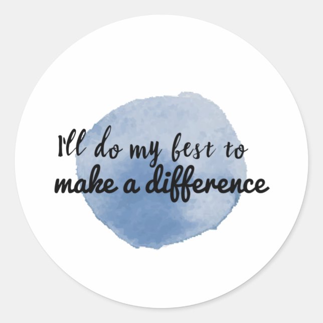 Adesivo Redondo afirmações motivacionais para autoapreciação (Frente)