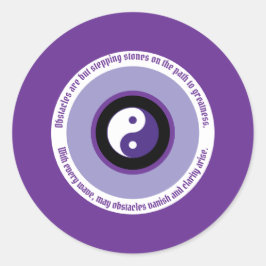 Adesivo Redondo Afirmar Sabedoria e Imaginação Olho Mau Roxo