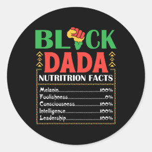 Adesivo Redondo África Black Dada Nutrição Fato Melanina Conscient