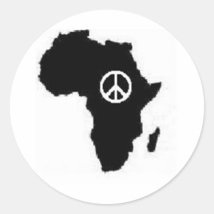 Adesivo Redondo áfrica da paz